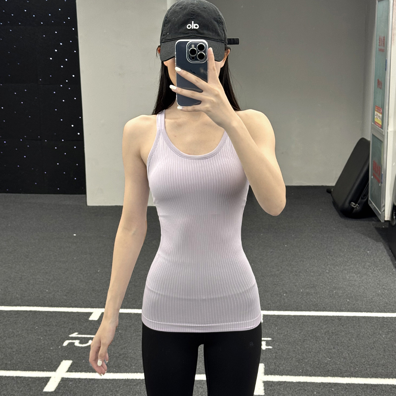 老头背心 女士长款运动背心瑜伽背心 J14006ZU