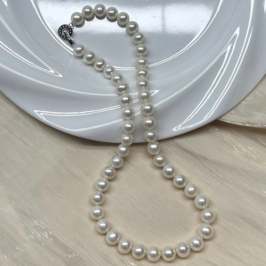 天然淡水珍珠项链/8.5-9.5mm/正圆无核