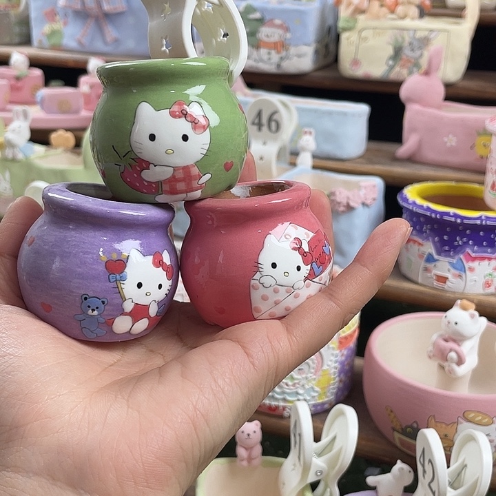 55….手工手绘花盆