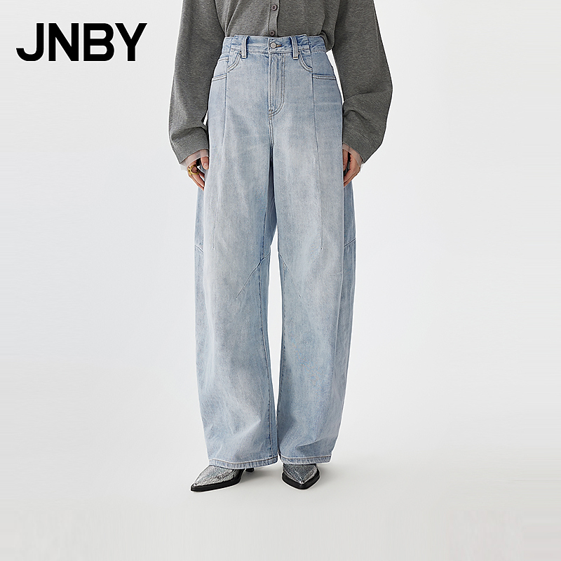 JNBY/江南布衣春秋牛仔宽松休闲长裤女宽松休闲通勤5P1E13740