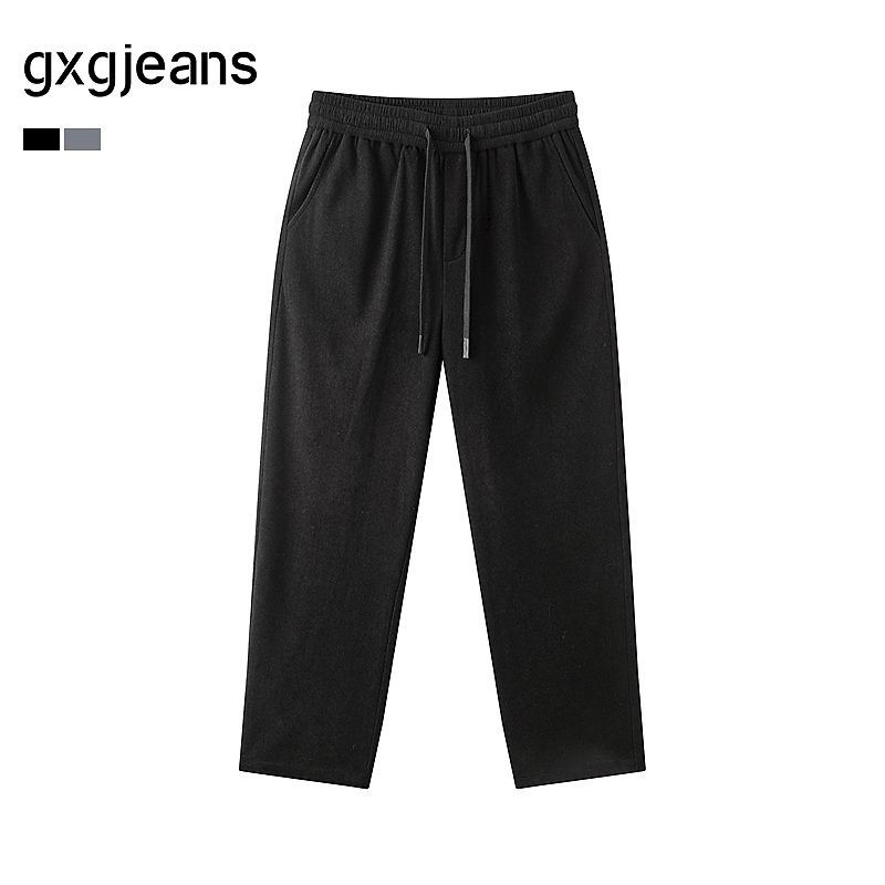 gxgjeans25春休闲长裤宽松通勤直筒显瘦长裤#J25D021014