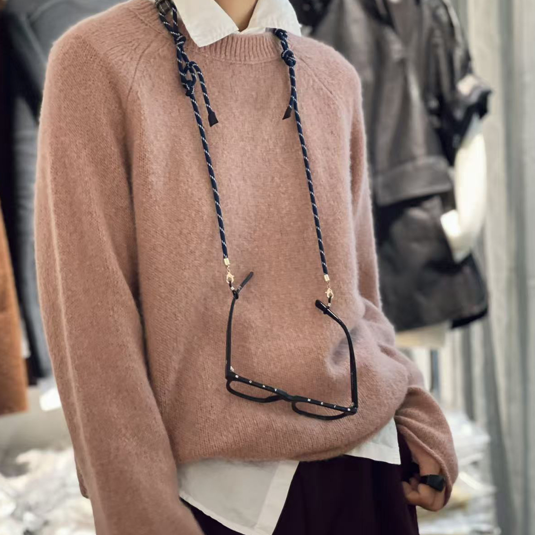 温柔慵懒圆领羊绒衫