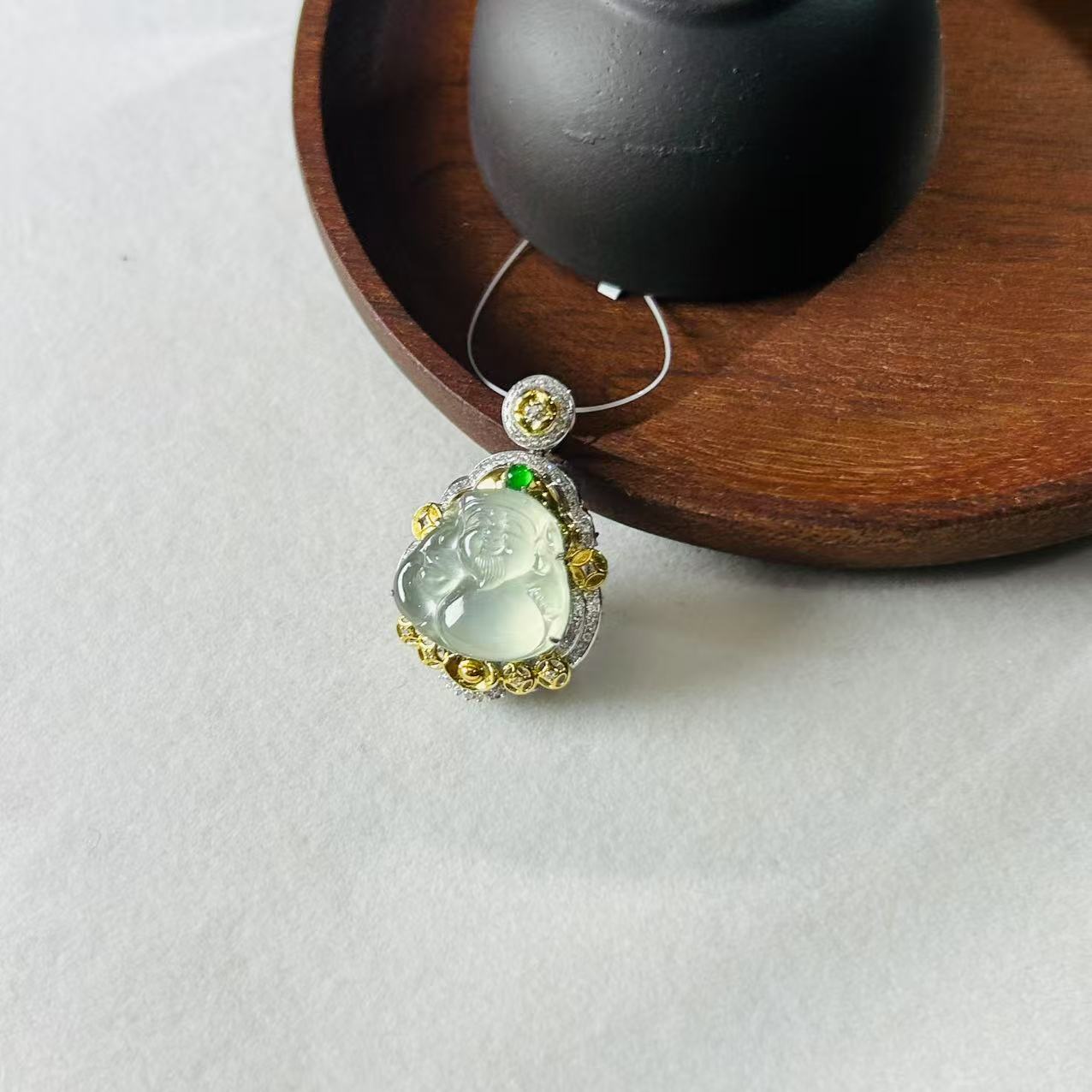 【睿泽鉴宝】18K翡翠吊坠   FZB0302-678