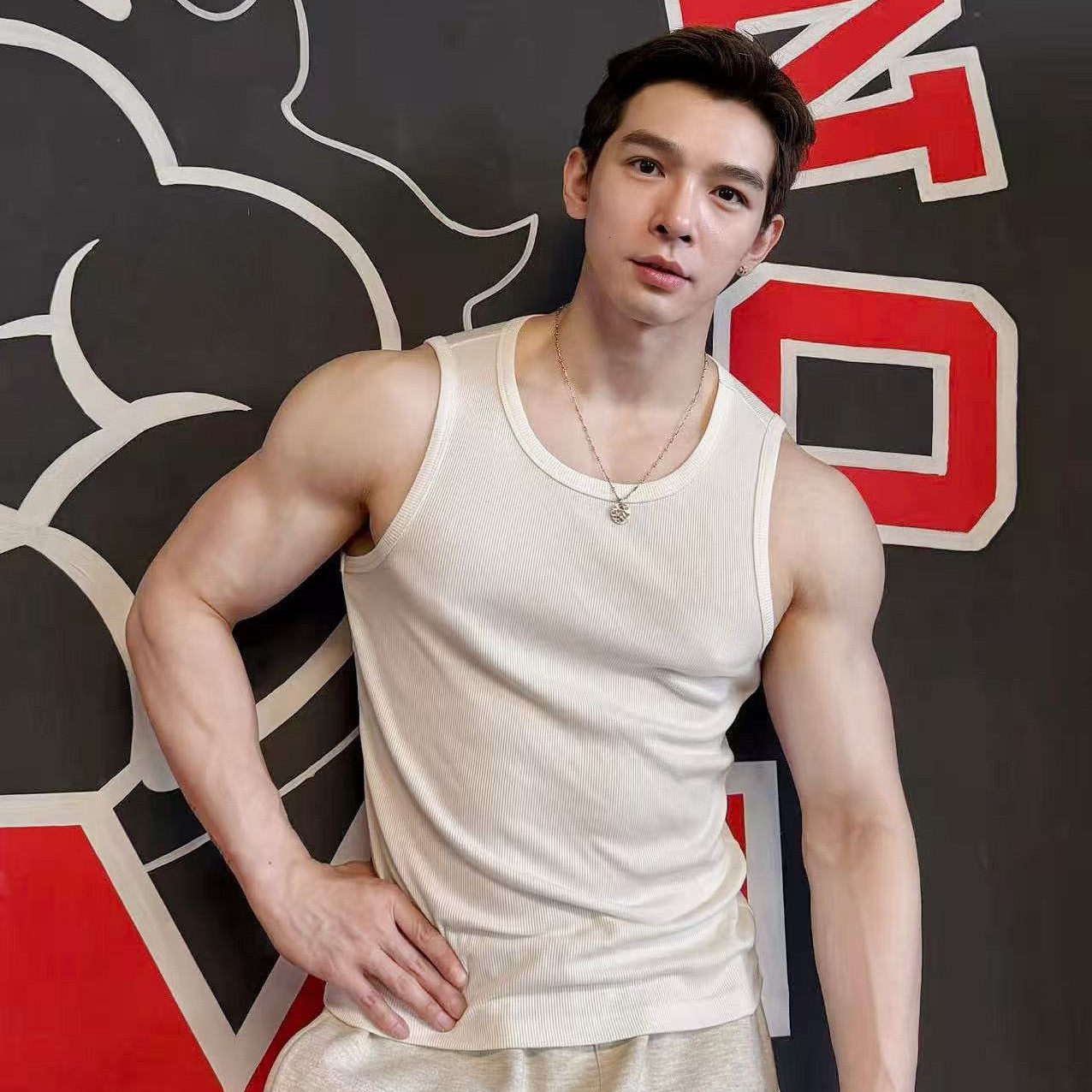 MAX RUSH巨燃 捍卫者背心2.0 340g重磅螺纹男士运动健身透气背心