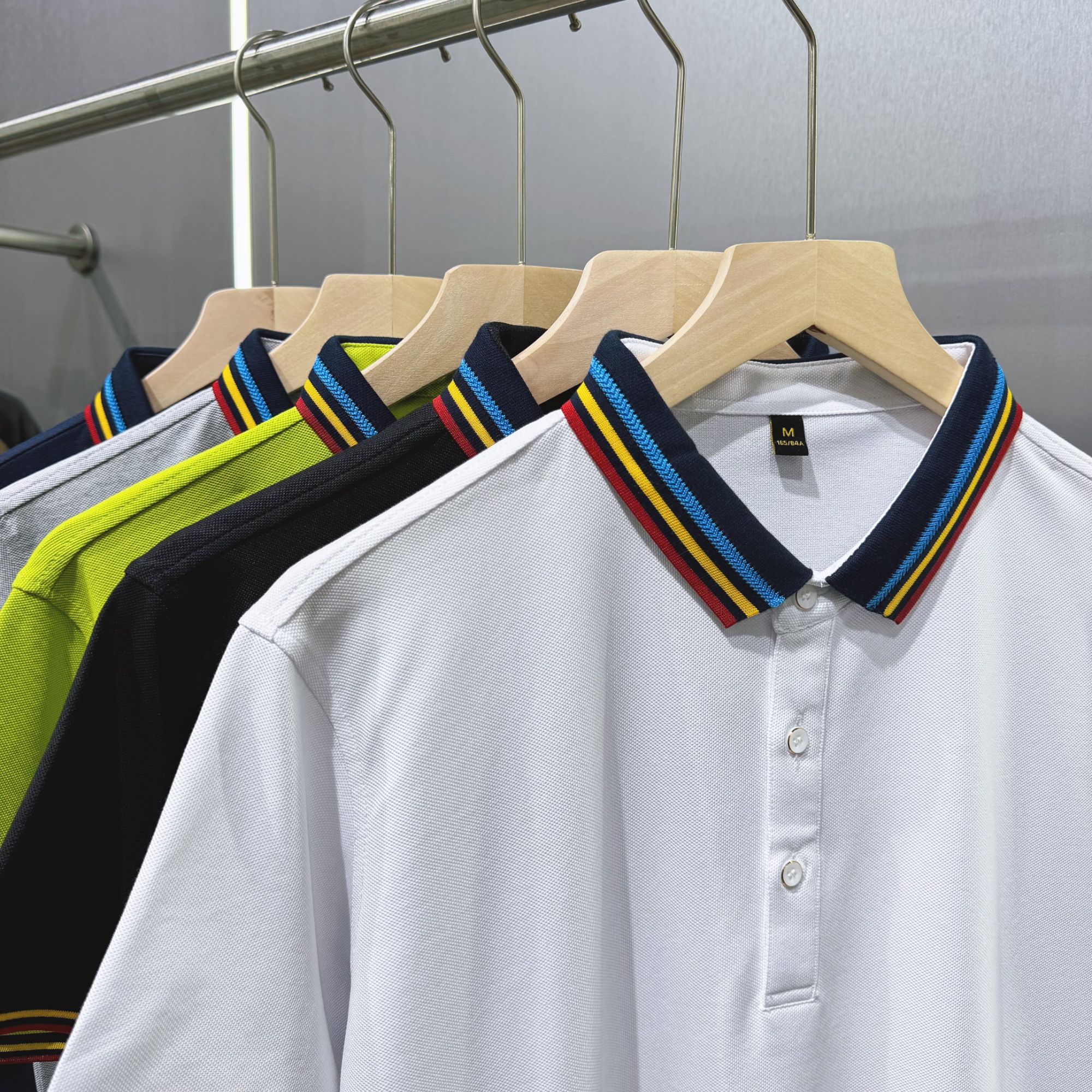 修身短袖宽松标准拼色半袖透气男休闲polo衫男POLO衫高质量-35