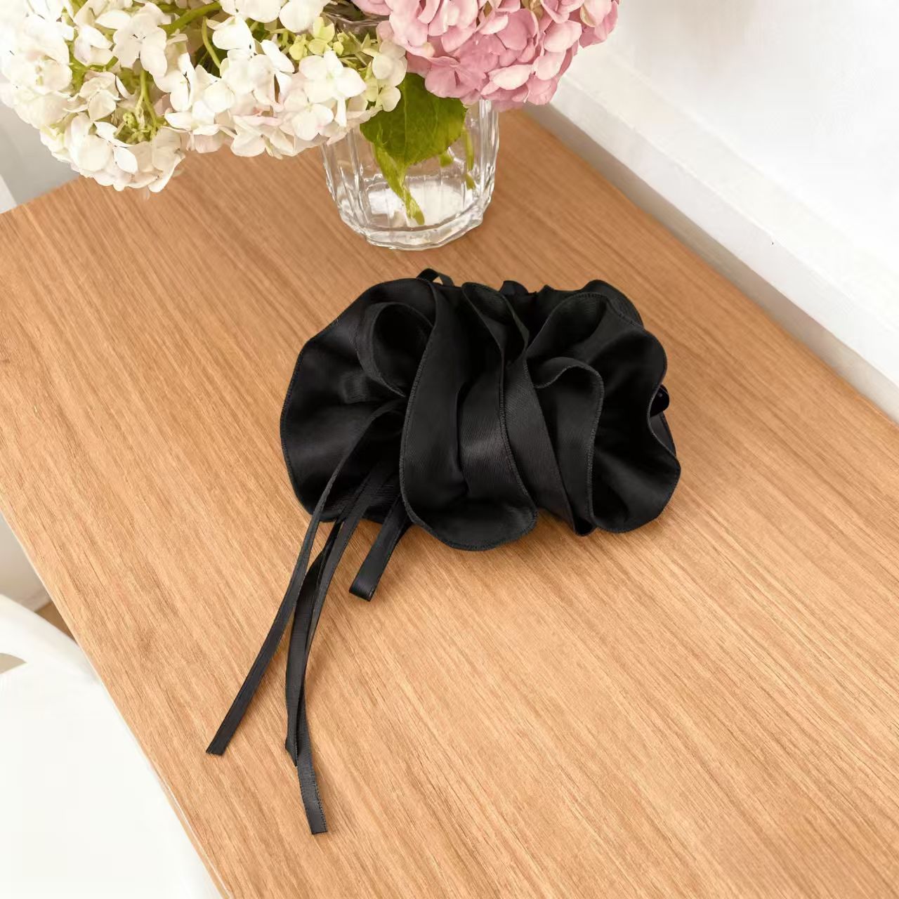 【SONGYI】新款韩系飘带蝴蝶结花苞发夹时尚马尾香蕉夹温柔百搭竖夹