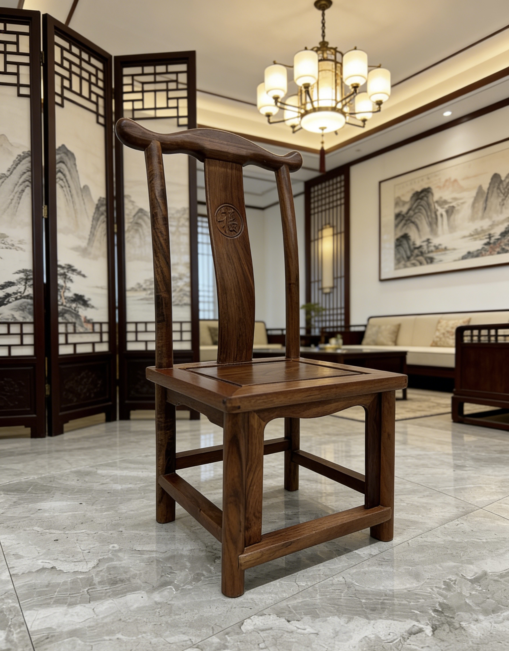 小官帽椅刚果花梨木中式古典复古靠背椅家用休闲小椅子轻奢家用