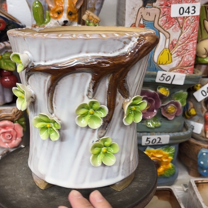 粗陶材质多肉花盆