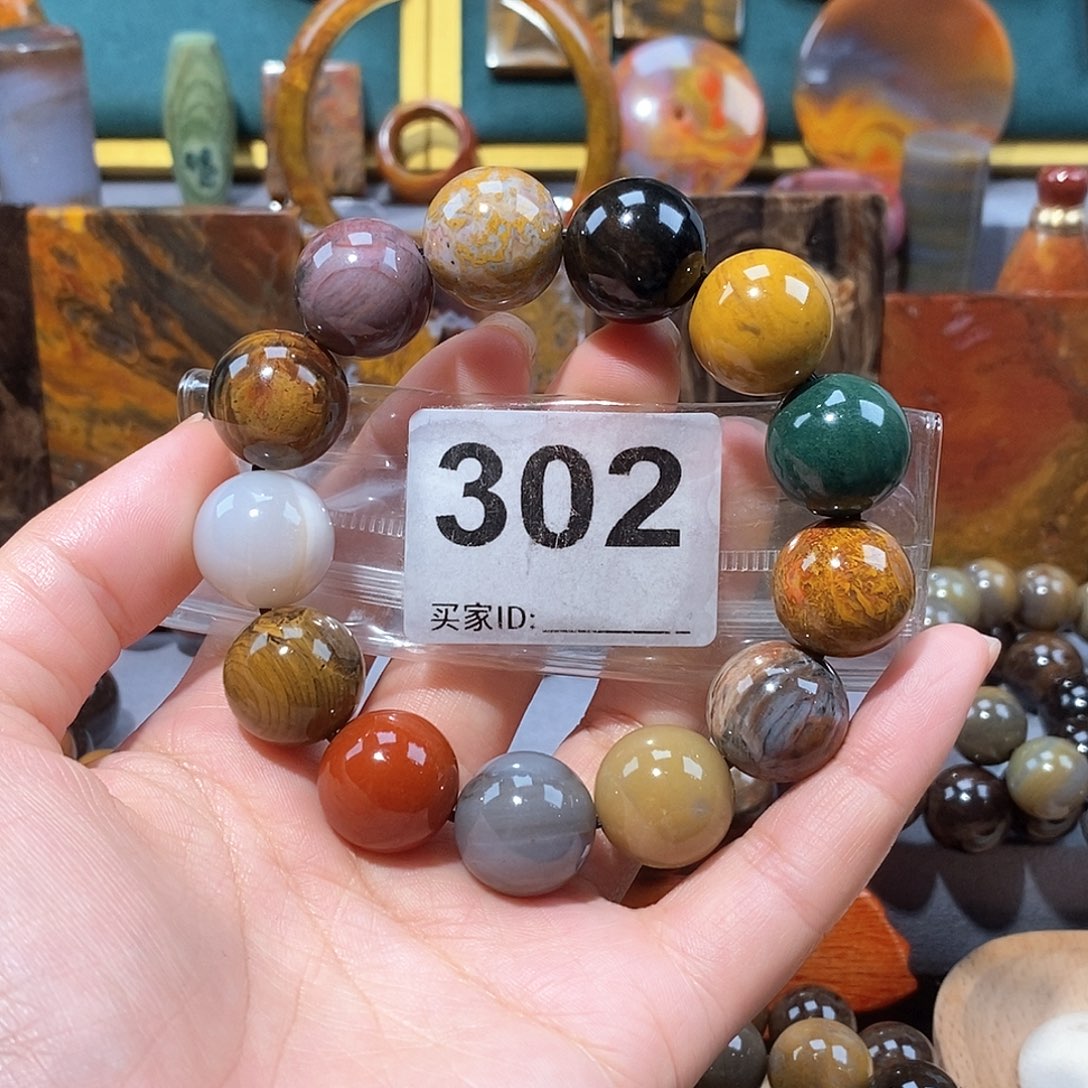 硅化玉天然北票硅化玉手串未镶嵌天然北票硅化玉手串