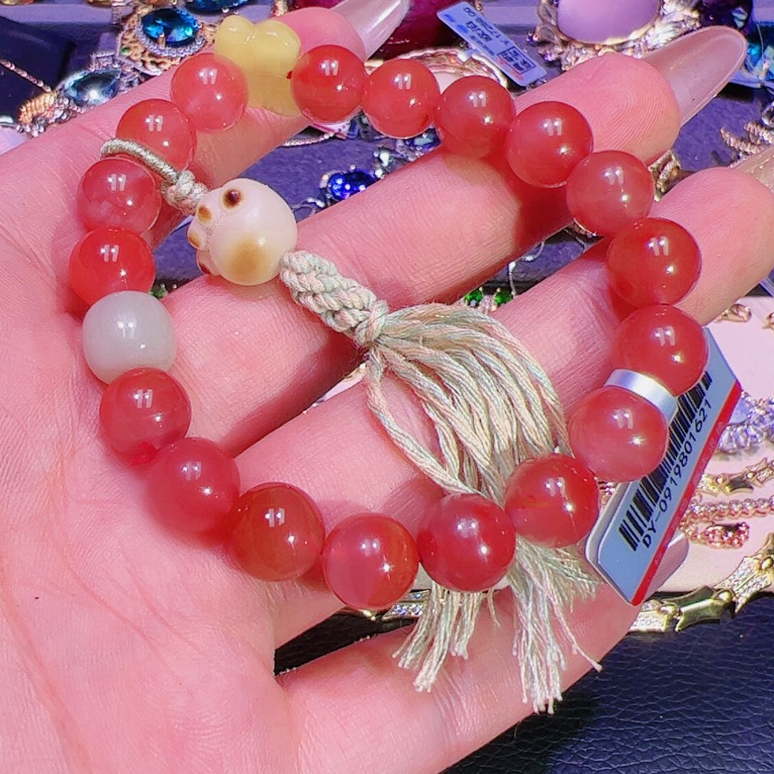 南红玛瑙手链未镶嵌