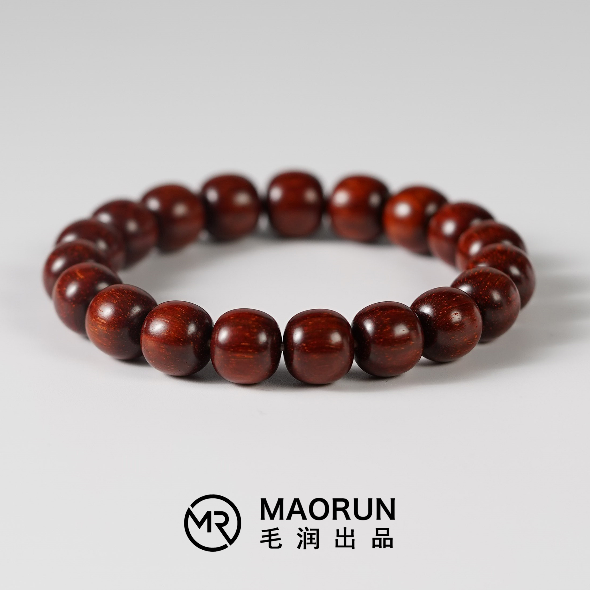 毛润出品【印度小叶紫檀·油性100分】无胶膜 精工老型单圈  