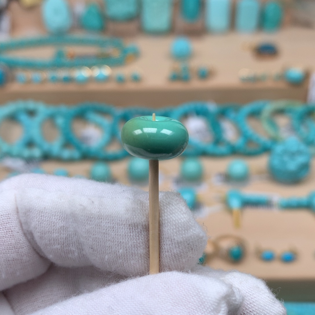 绿松石精品12.5面包圈未镶嵌