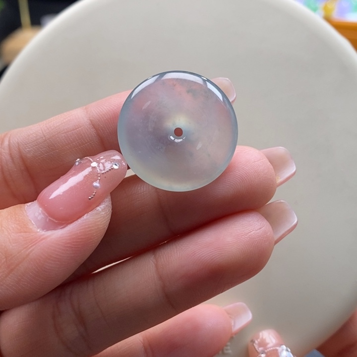 翡翠吊坠(不含链)未镶嵌翡翠高冰平安扣