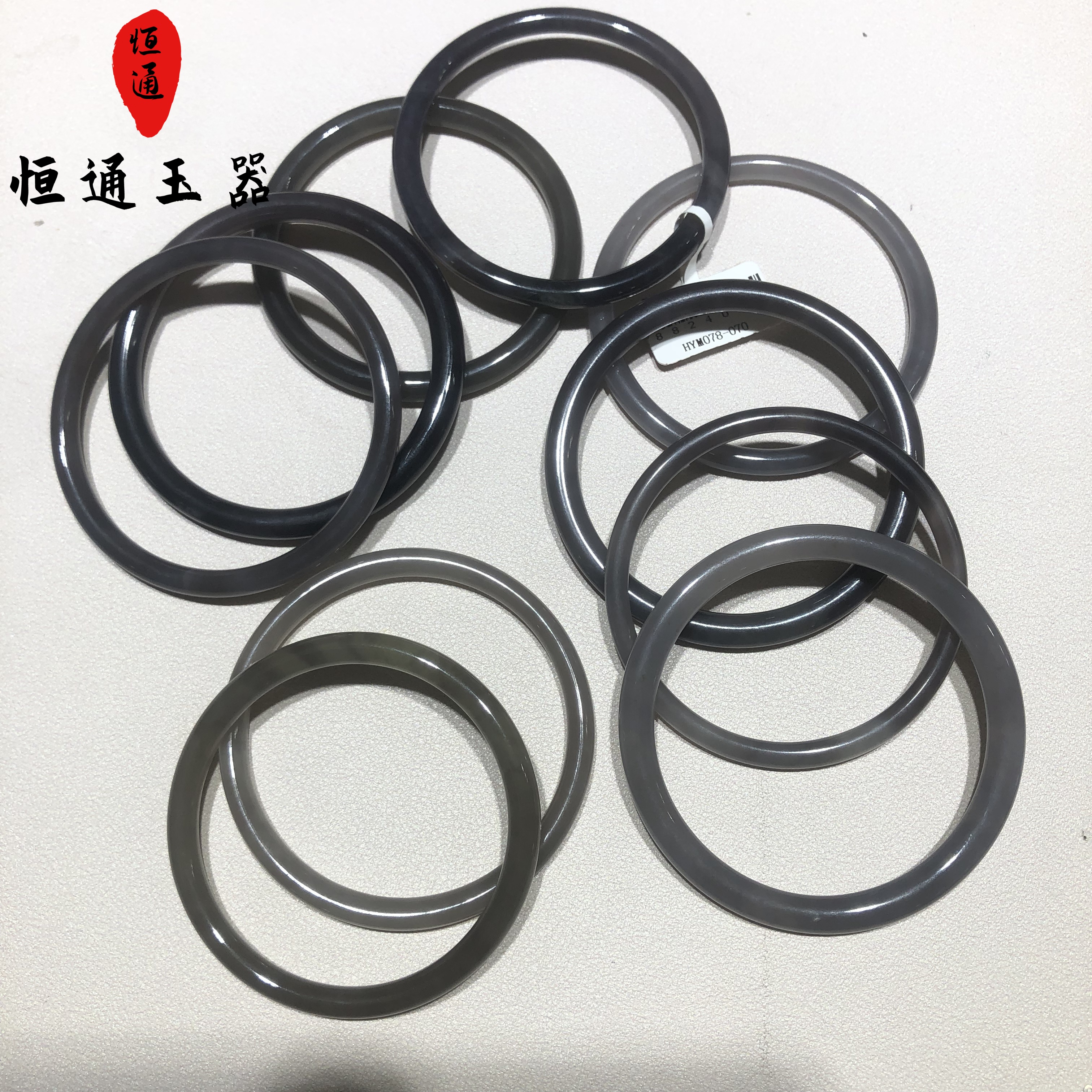 和田玉青海料深色特色手镯规格约5-6mm（多样性发一）1-599