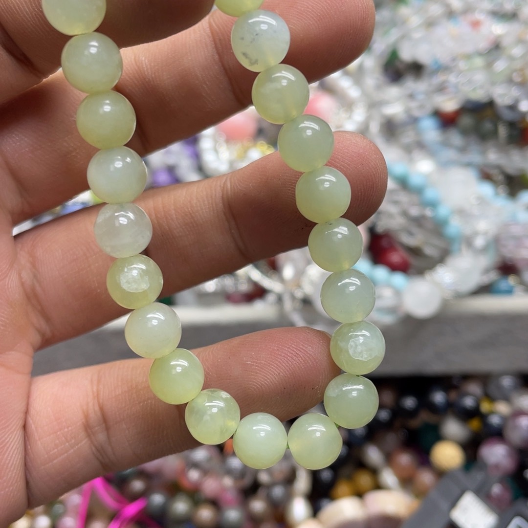 烟晶手链银S800镀金镶嵌