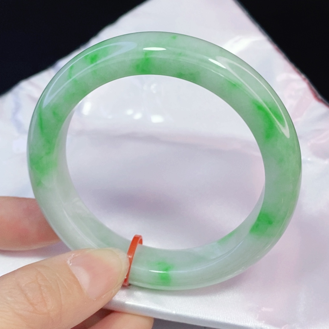 未镶嵌手镯翡翠53.8正圈