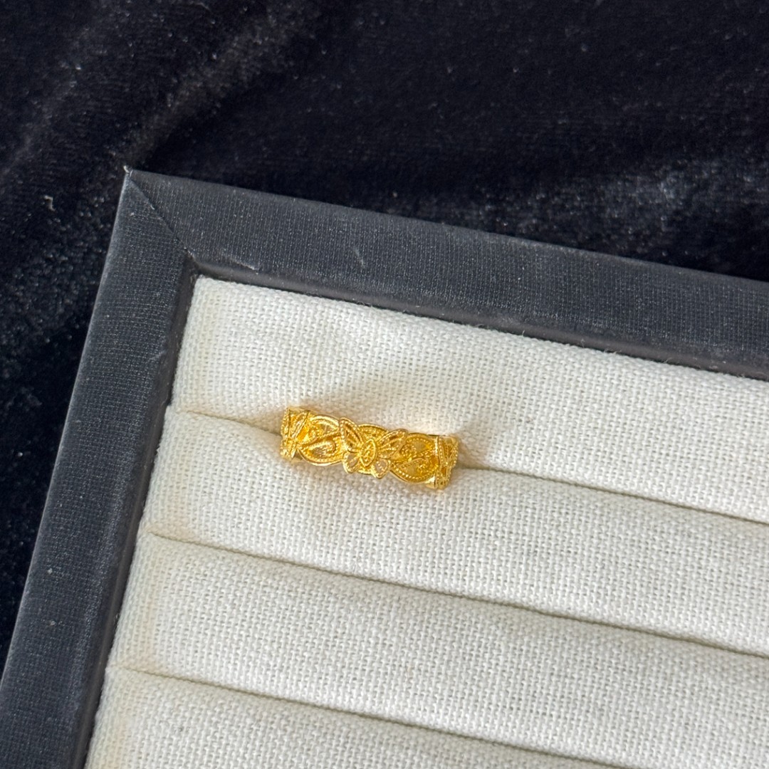 阿敏专属-Q【镂空蝴蝶戒指】足金999,精品戒指  16圈