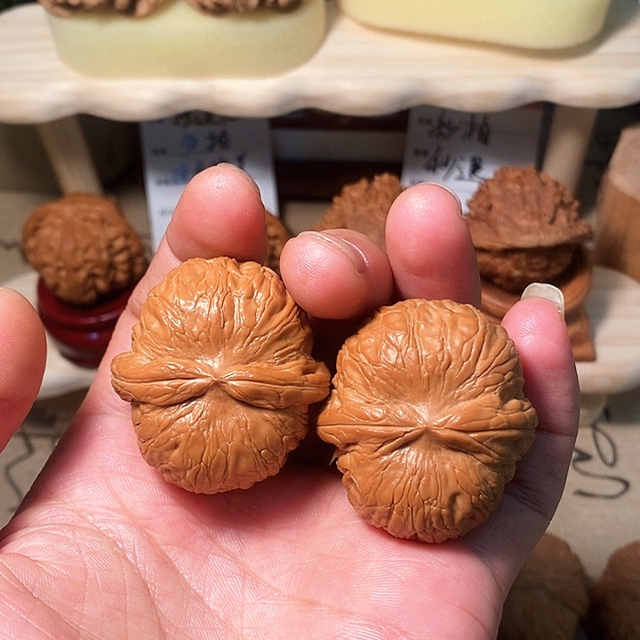 文玩核桃把件元宝全品无修打底 42