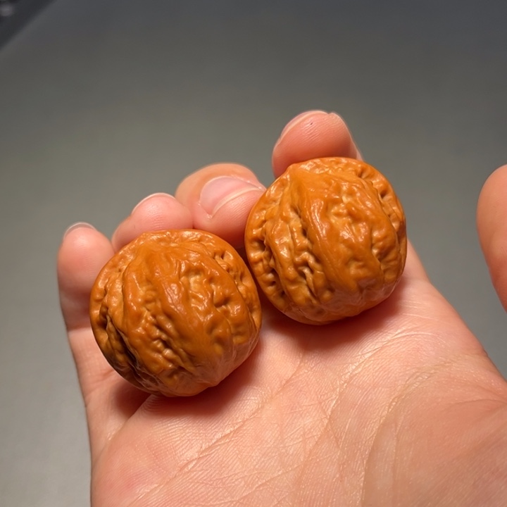 文玩核桃把件平头946