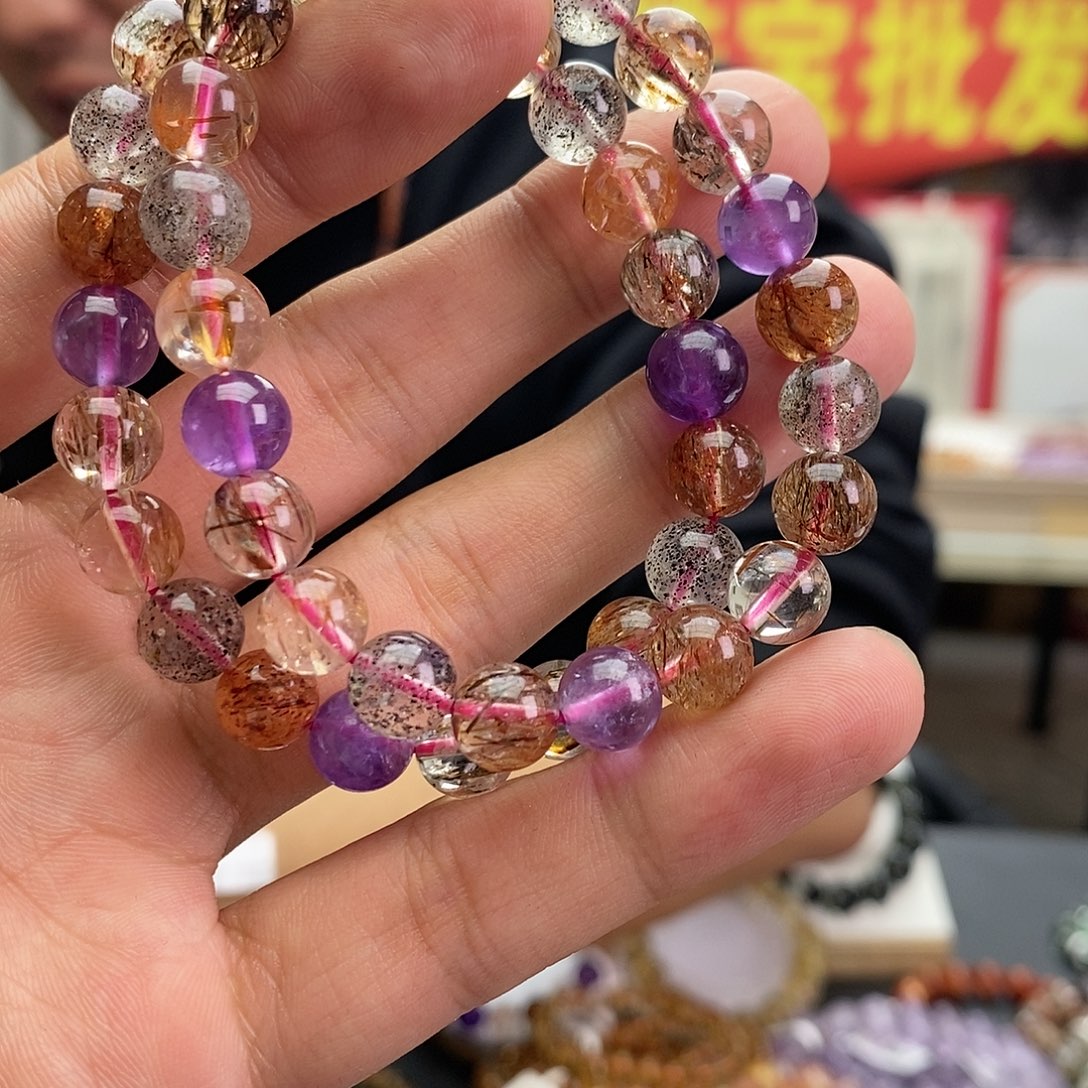 水晶未镶嵌手链多样性发一