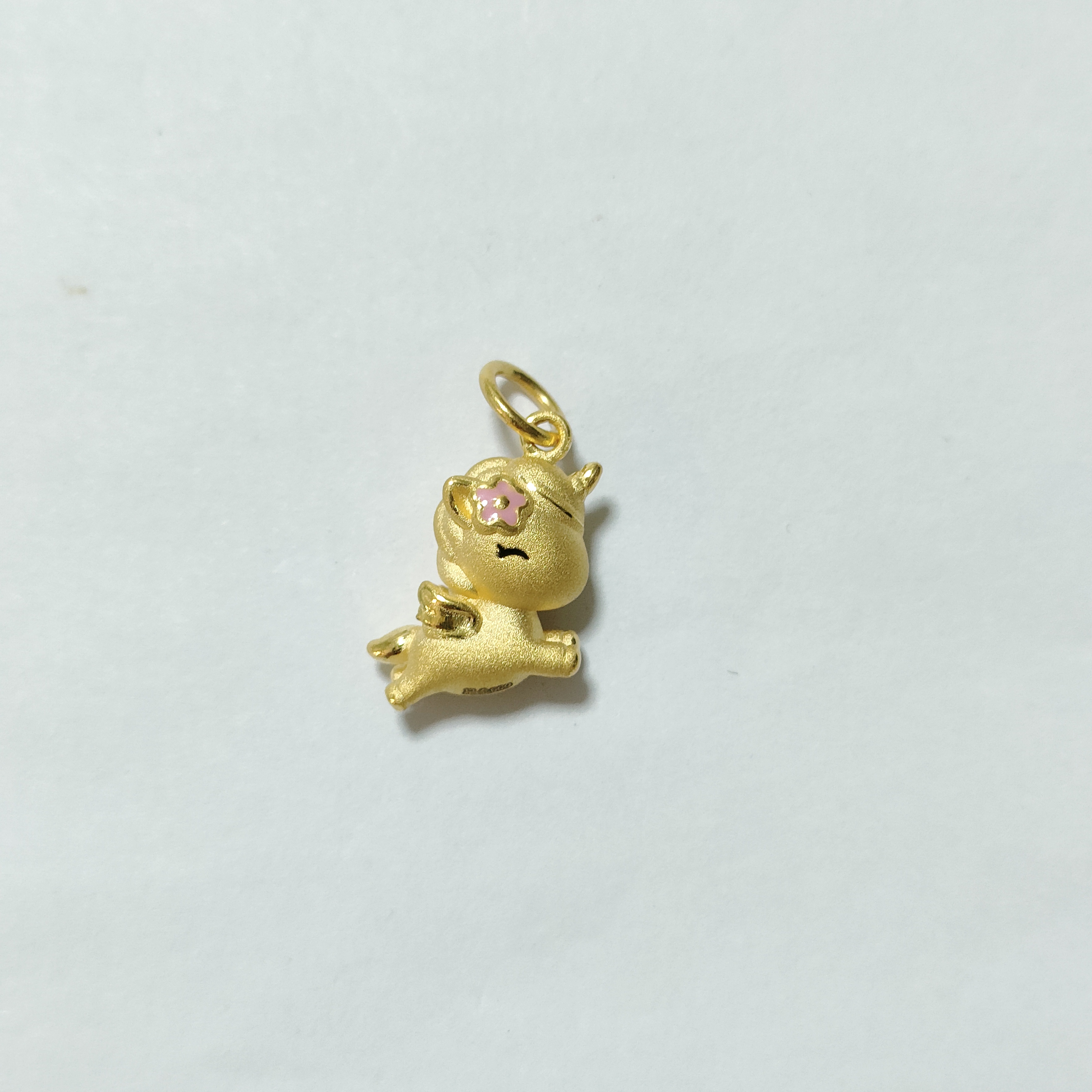 足金珐琅彩高精品可爱精美独角兽1.16