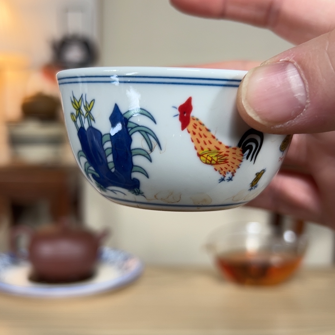 厚***福茶壶紫砂两只鸡缸杯