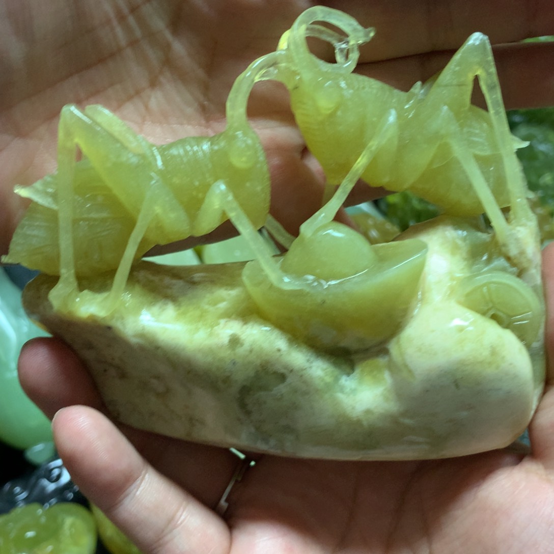 岫玉手把未镶嵌老*手把