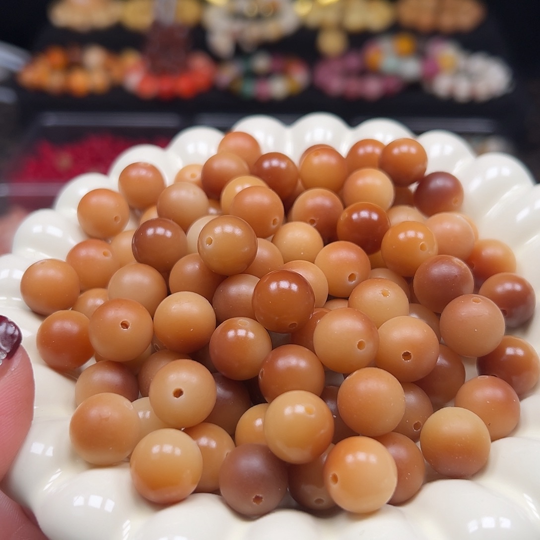 手串菩提根/象牙果卡13炭烧圆500颗