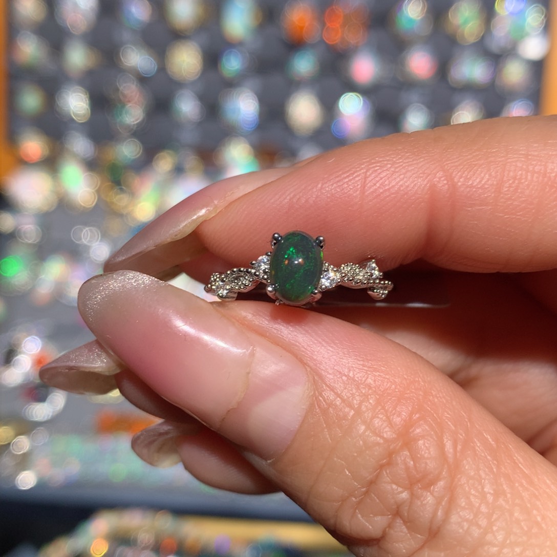 欧泊合金福利戒指