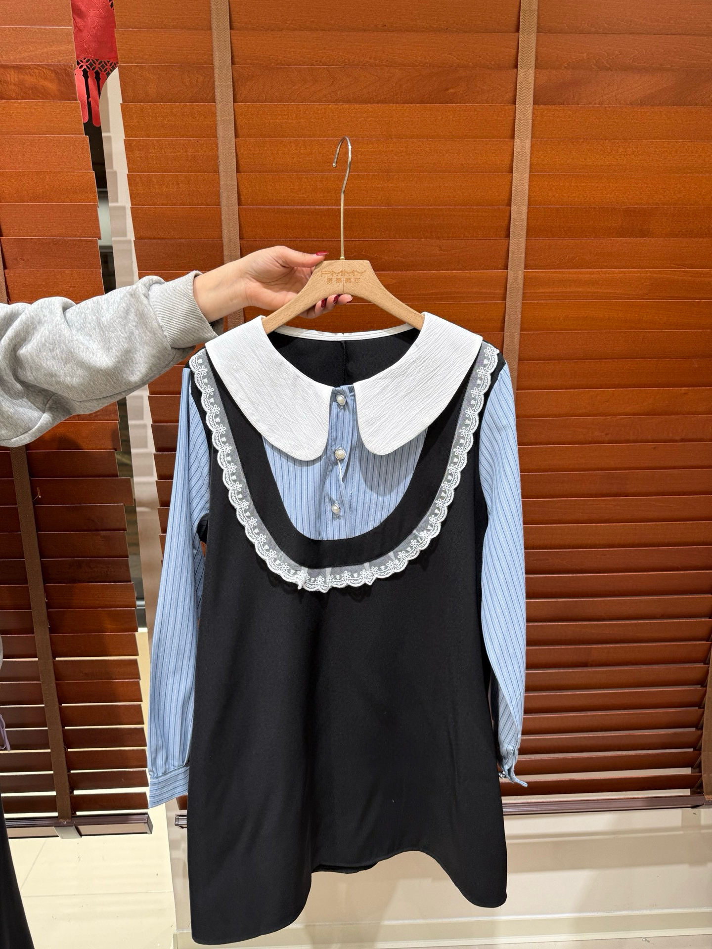 新款假两件拼接连衣裙3-6Xl#2405