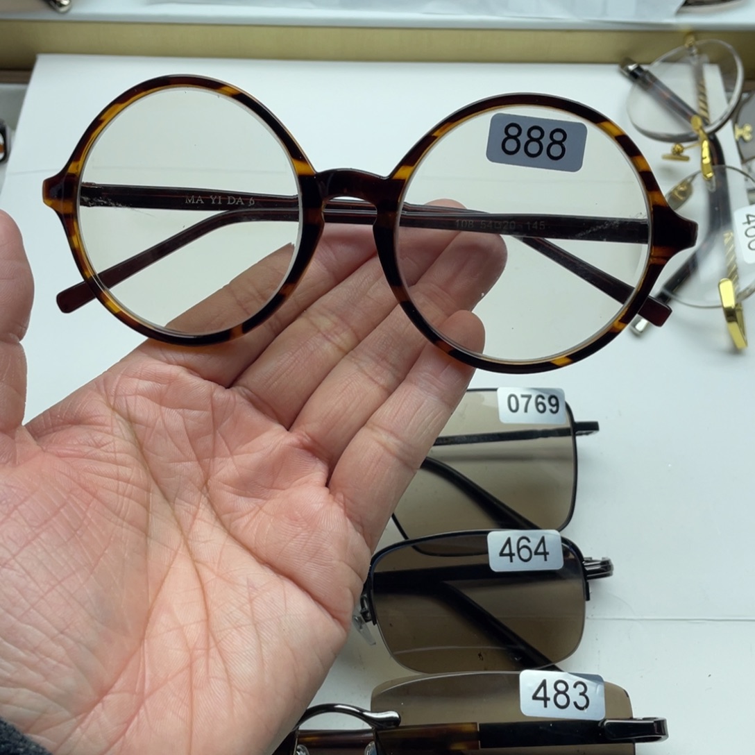 茶水晶复古圆 888