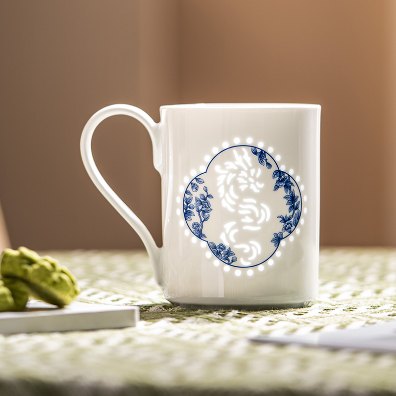 富玉【生肖龙/蛇】马克杯咖啡杯玲珑水杯马克杯茶杯创意