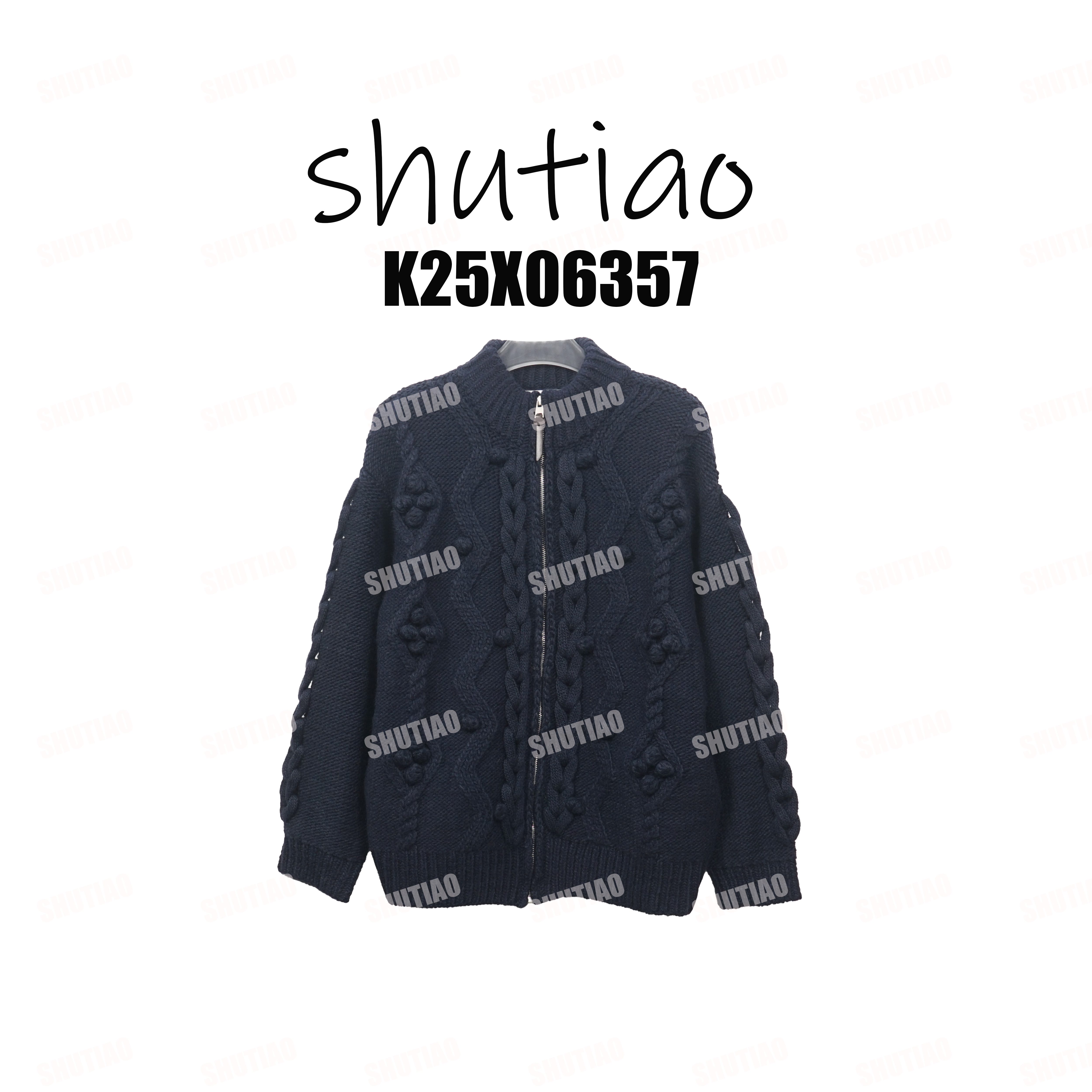 【SHUTIAO】2025冬季：新款小众设计款开衫K25X06357