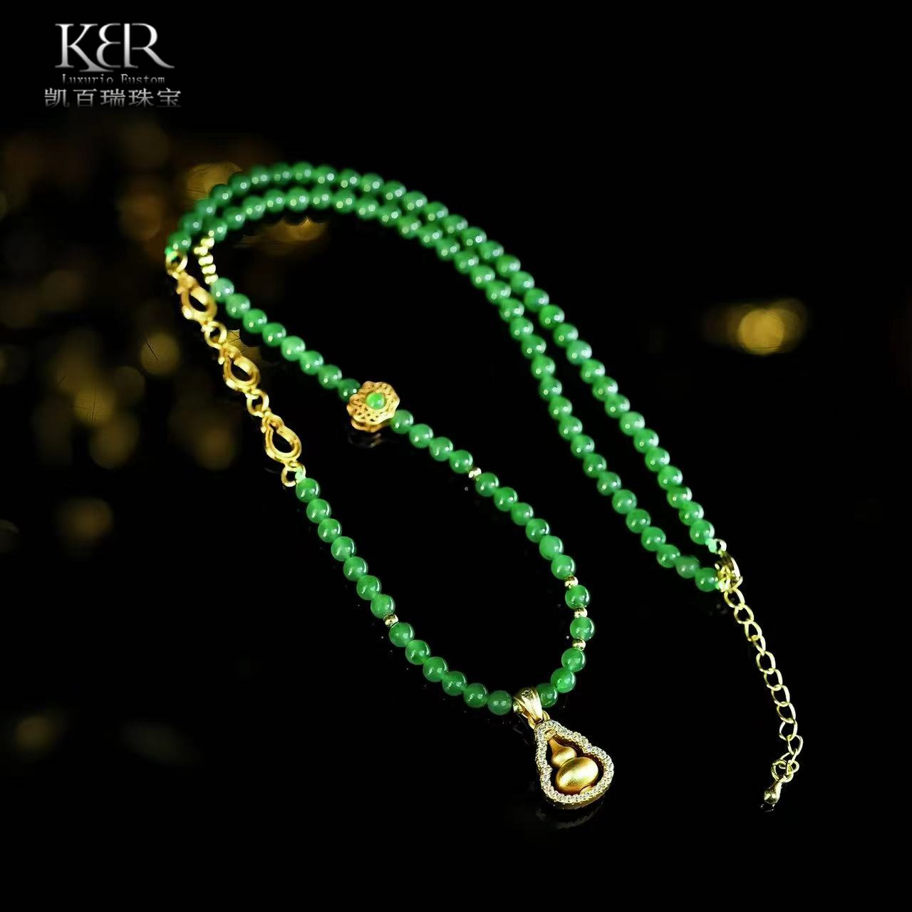 新款高级定制天然和田玉碧玉项链毛衣链简约百搭大气 JJYL0304016
