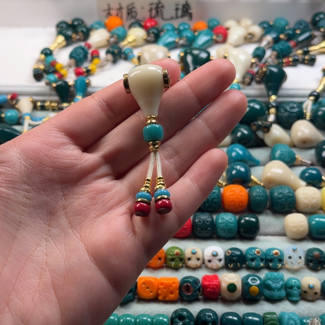 蘩***蒊琉璃颈饰琉璃配饰14