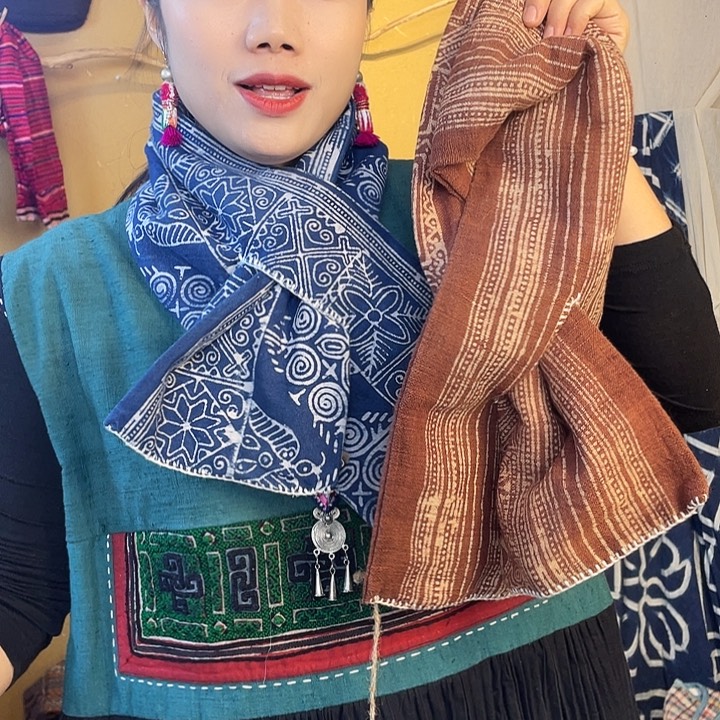 织绣手工制作工艺围脖