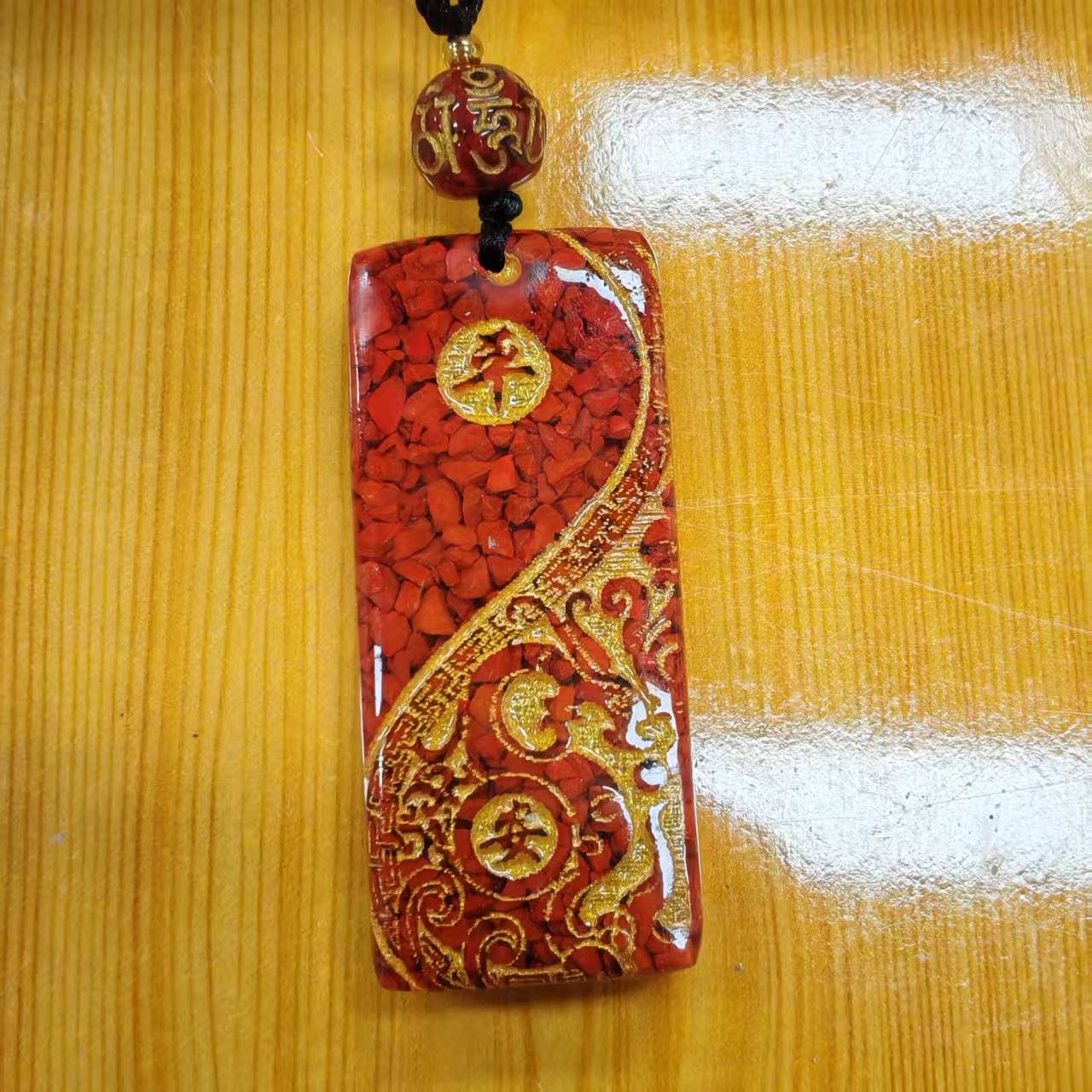含辰砂工艺品N083-经典晶体平安吉祥精美吊坠