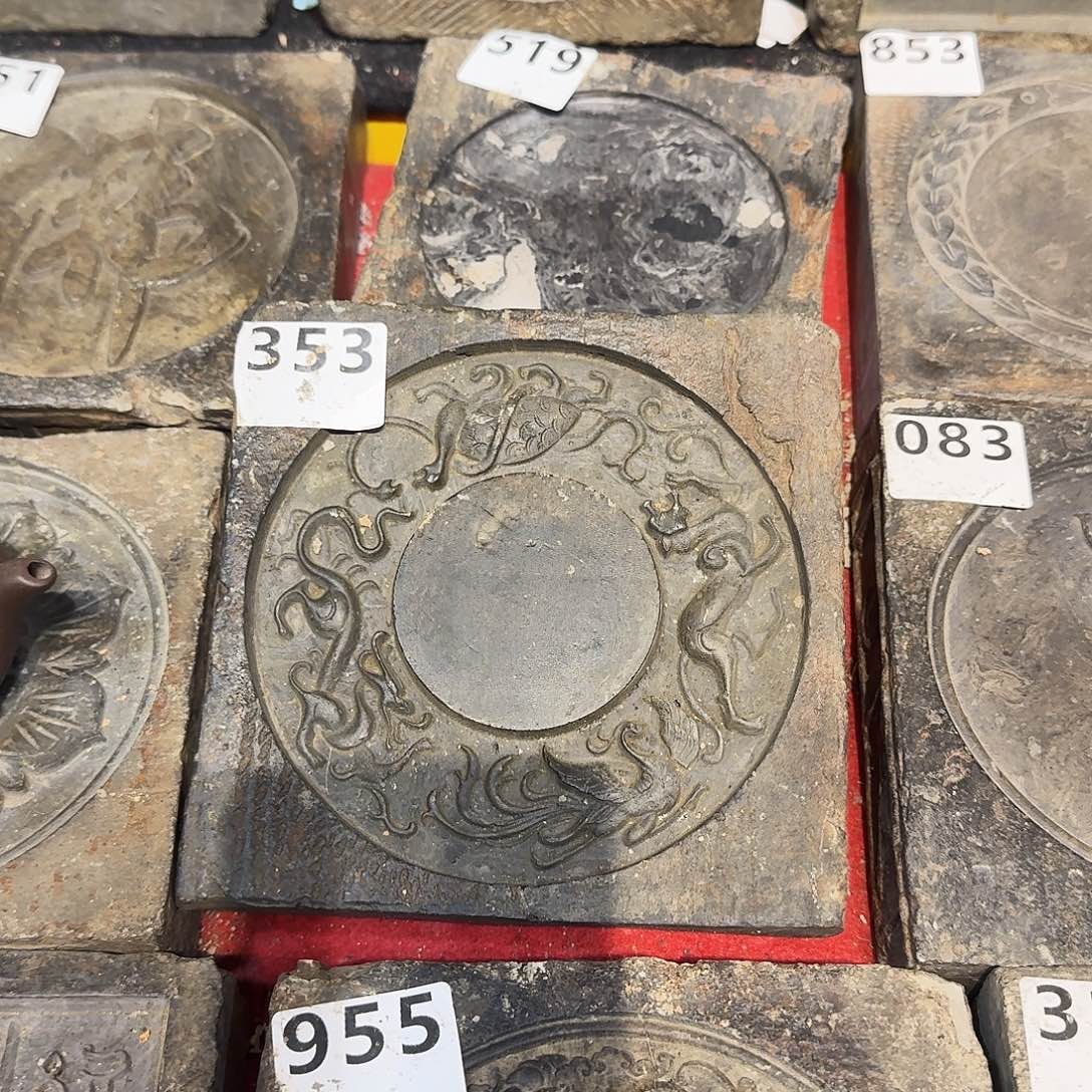 老砖后刻干泡茶台