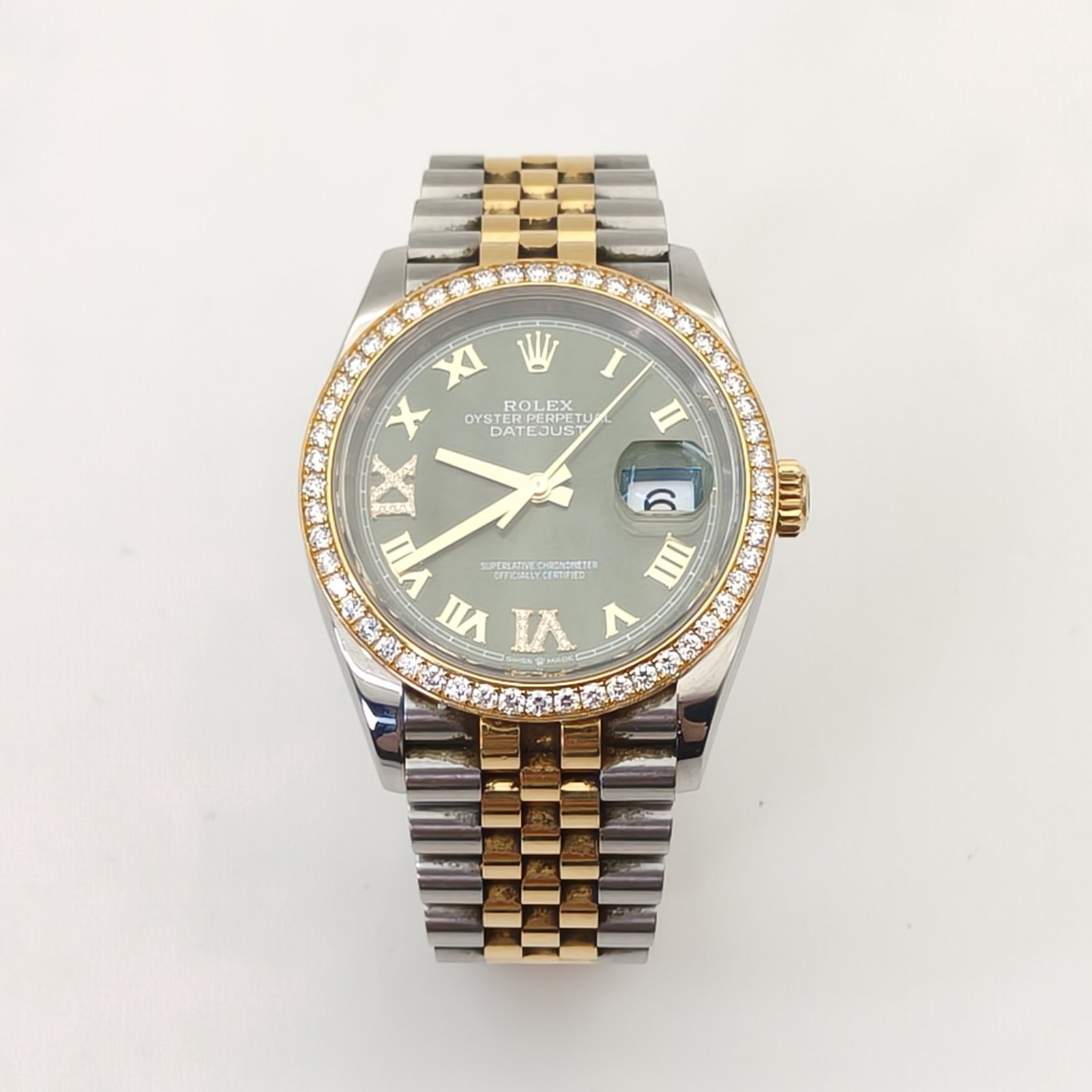 99新 Rolex/劳力士 小花6珊 日志型系列m126283rbr-0011腕表36mm