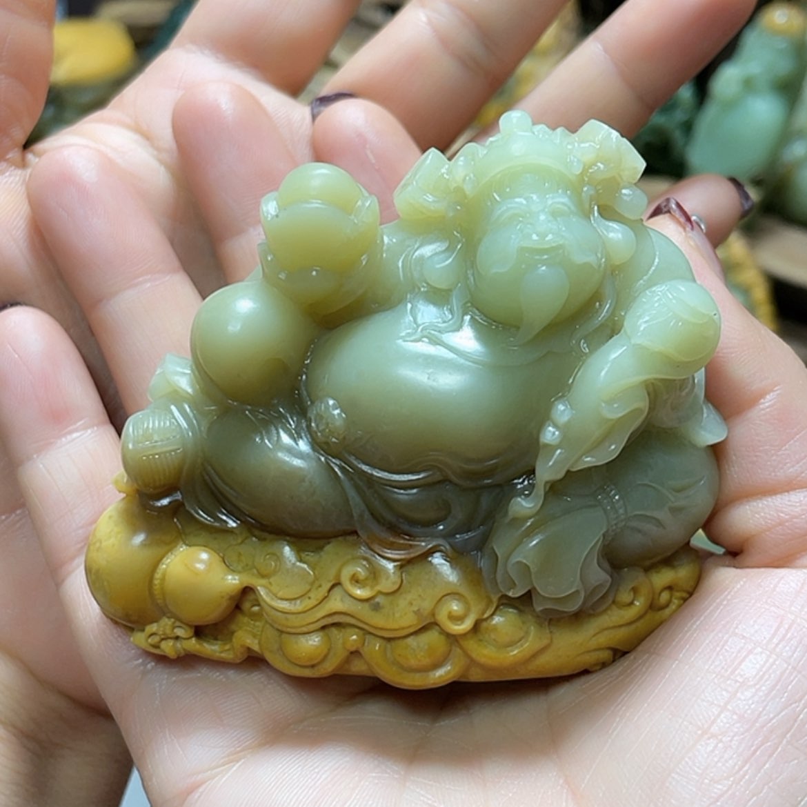 【闪购商品】岫岩河磨玉（透闪石质玉）把件未镶嵌用****2