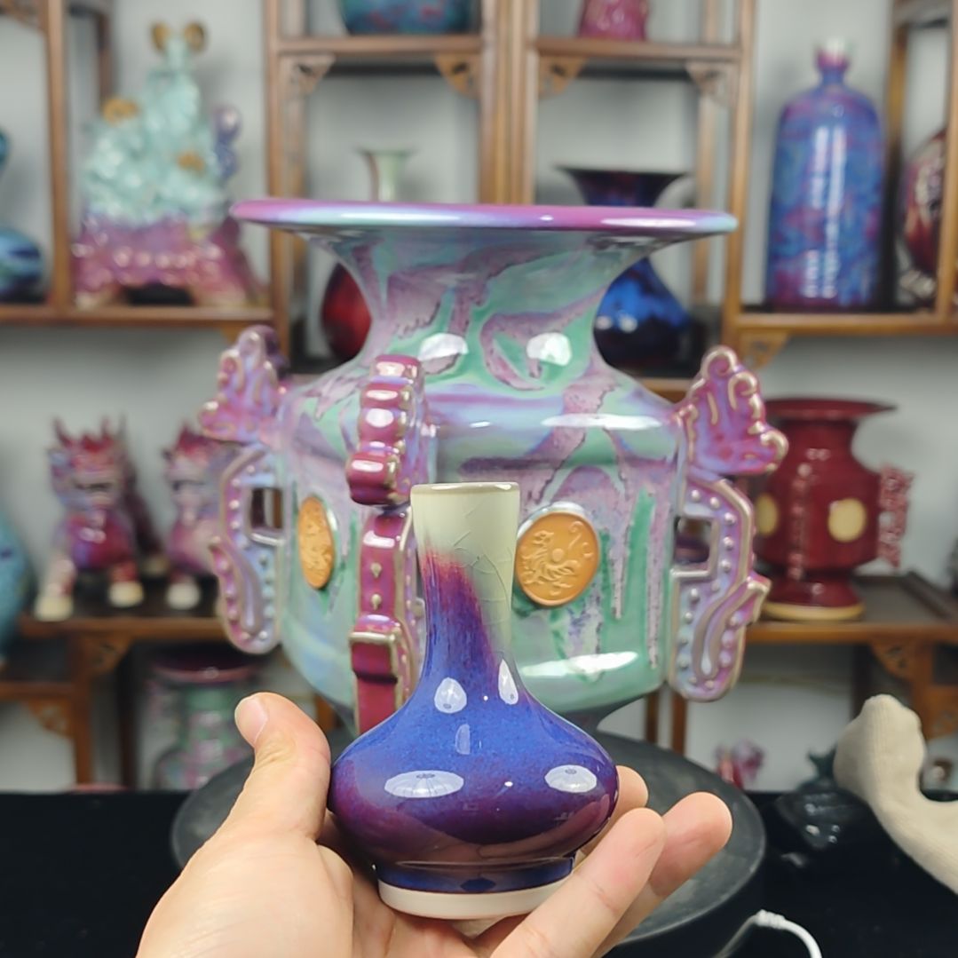 摆件钧瓷摆件神后镇钧瓷摆件