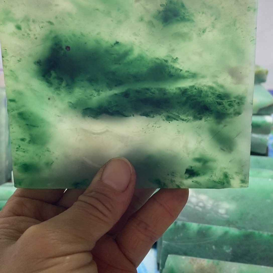 @****定制石英质玉（非洲翠）天然非州翠手镯