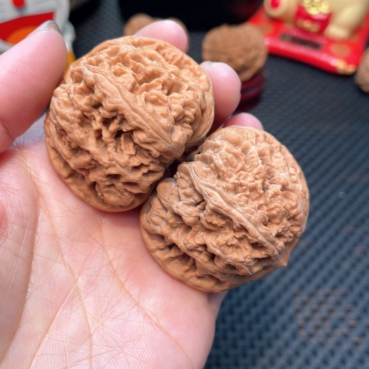 文玩核桃把件王*生粗筋4.7微修
