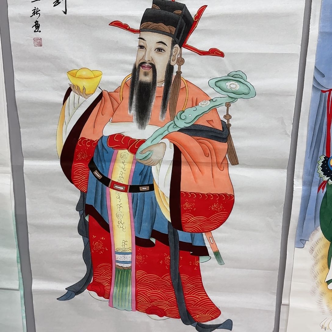 国画?****?尺寸70X138手绘作品