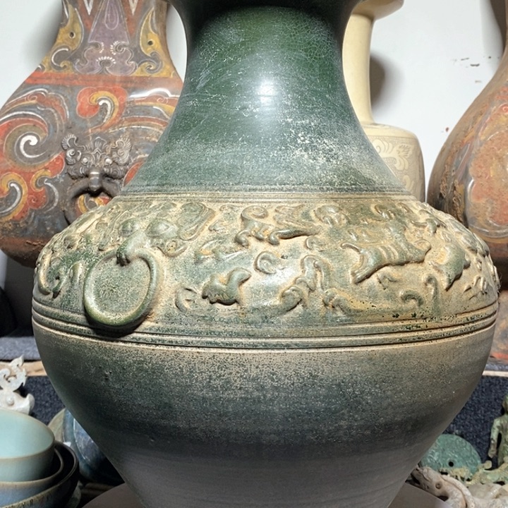 摆件艾*湖精品瓷器摆件