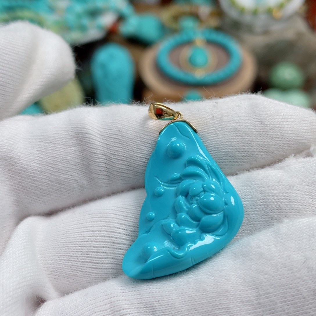 绿松石珠宝奇石未镶嵌