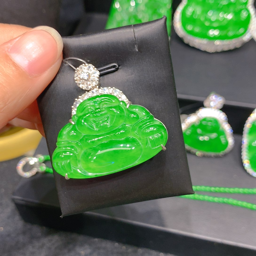 颈饰银S925镶嵌翡翠00003