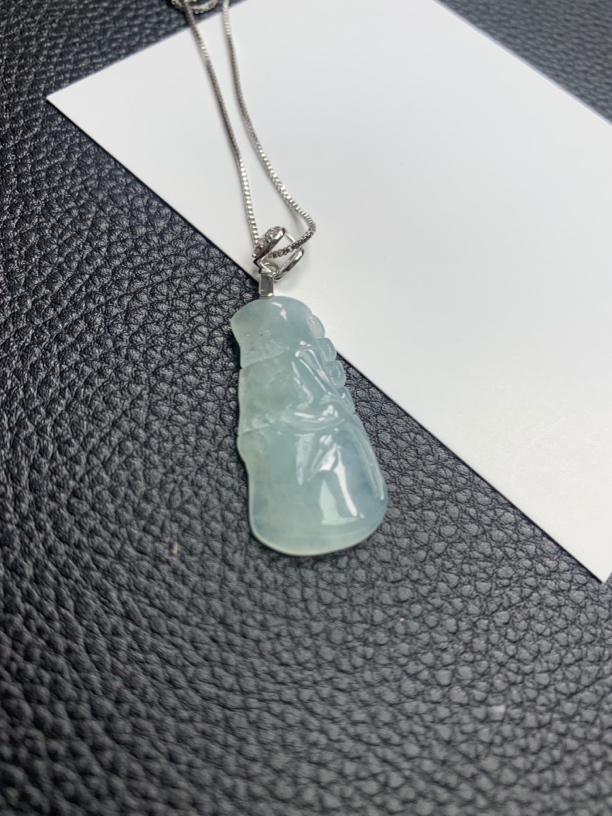 天然翡翠A货竹节吊坠品质时尚百搭