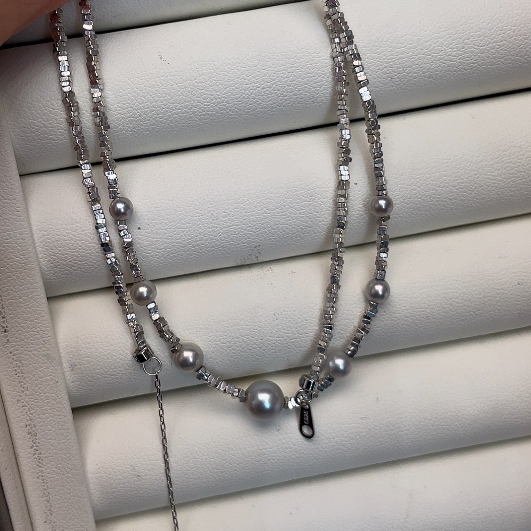 海水珍珠项链银S925镶嵌