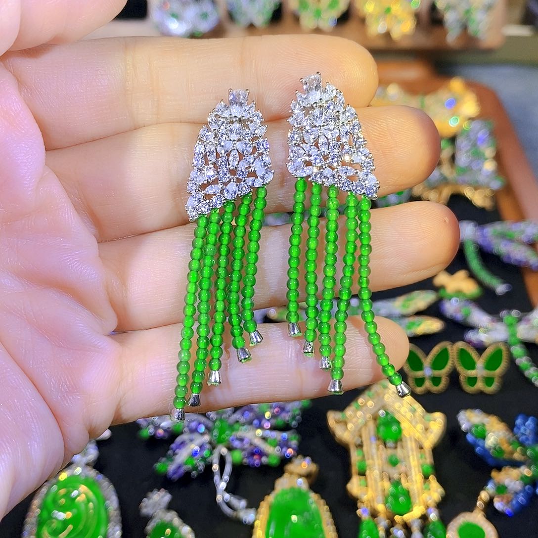 吊坠(不含链)银S925镶嵌翡翠L***?